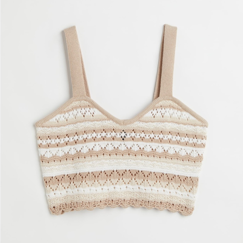 Crochet crop tank top